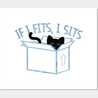 If I Fits I Sits cat Posters and Art